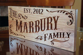 Last Name Established Sign