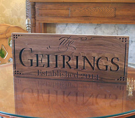 Last Name Family Sign