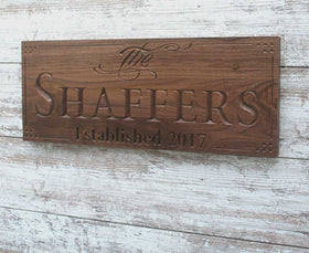 Last Name Wedding Sign