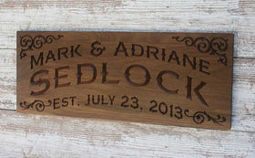 Wedding Last Name Sign