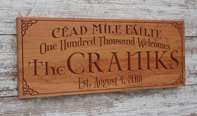 Wooden Family Name Sign