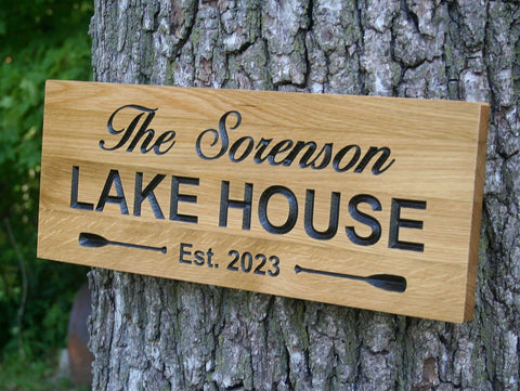 Personalized Family Lake Sign