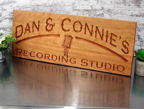 Man Cave sign for recording studio