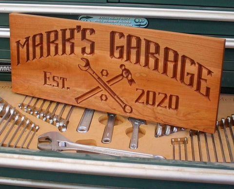 Hand-Carved Man Cave Plaques