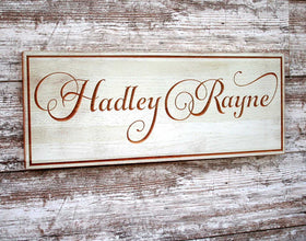 Exquisite Wood Carved Sign Design