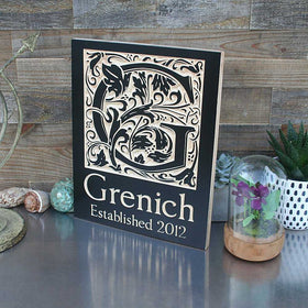 Engraved Last Name Artwork