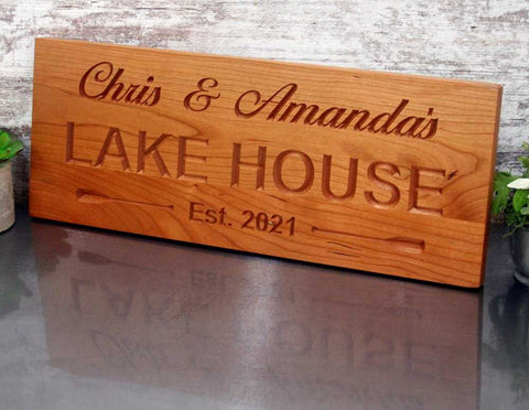 Custom Rustic Wooden Carved Sign