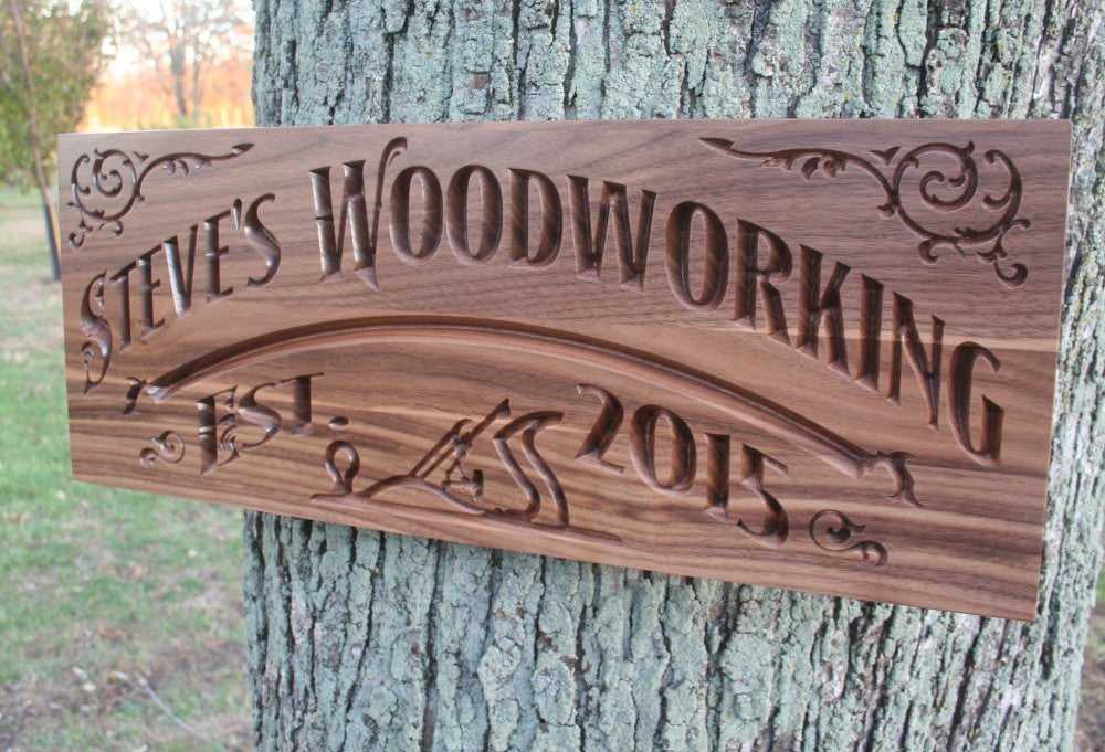 Custom Wooden Shop Sign, Wood Workshop Sign