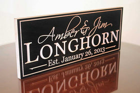 Wedding Family Name Sign