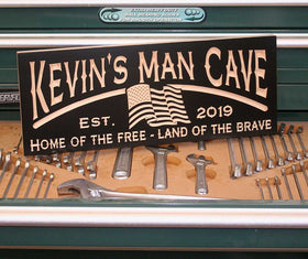 Patriotic Man Cave Decor