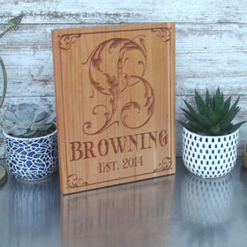 Customized Monogram Home Sign
