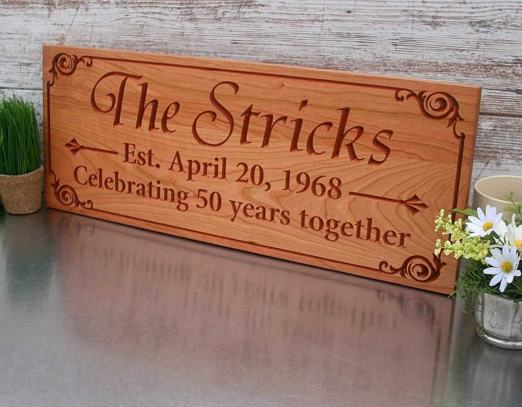 Personalized Anniversary Sign
