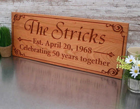 Personalized Anniversary Sign