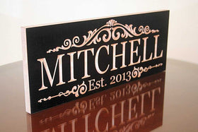 Established Wooden Sign