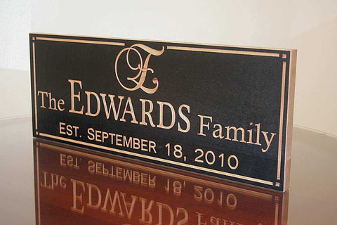 Family Established Wood Sign