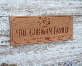 Welcome Family Name Sign