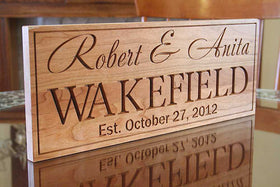 Family Established Wood Sign