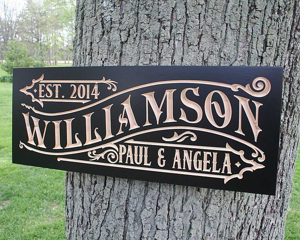 Personalized-Family-Name-Sign-Retro-Vintage-Design-Traditional-Wedding ...