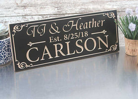 Last Name Wood Sign