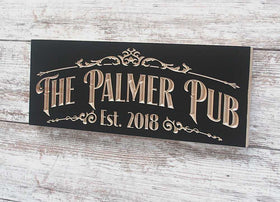 Custom Wood Bar Sign