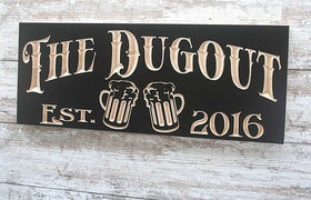 Personalized Custom Wood Bar Sign