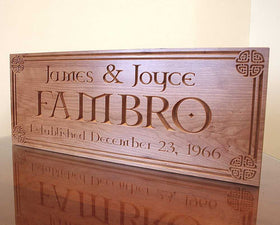 Wedding Family Name Sign