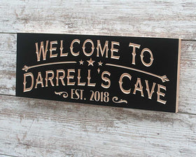 Handcrafted Wooden Man Cave Art