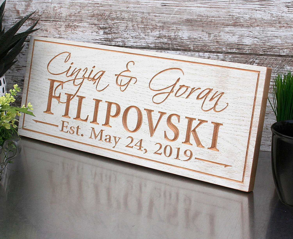 Family Established Wood Sign