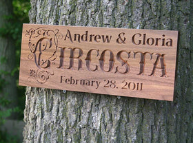 Family Established Wood Sign
