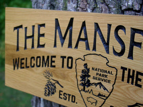Wooden Cabin Sign