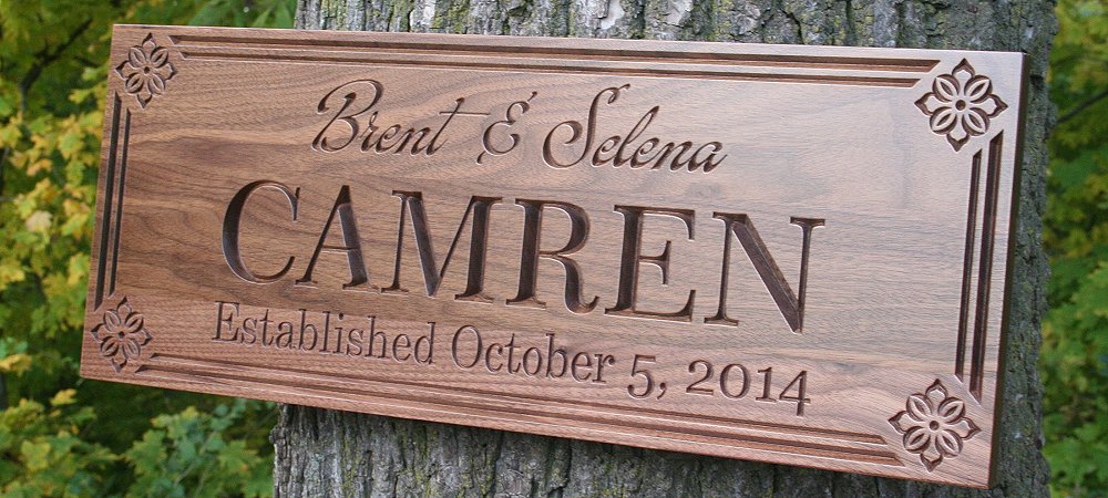 Brent & Selena Wood Sign