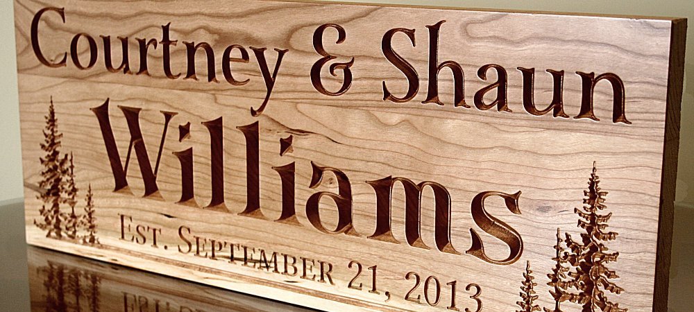 Large Personalized Cabin Sign