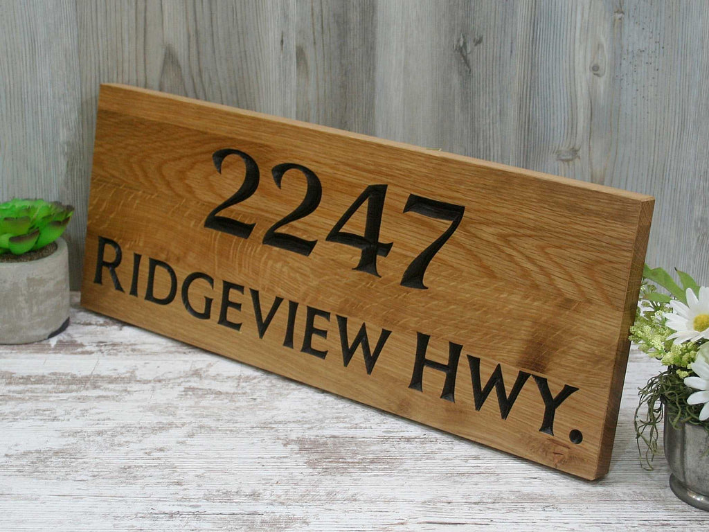 Timber Address Sign Custom Lake House Decor