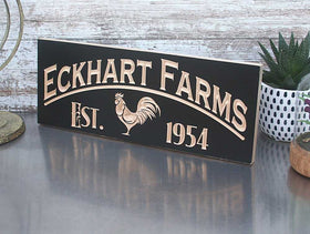 Last Name Farmhouse Sign - Last Name Farm Signage