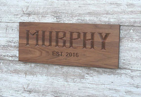 Custom Family Name Sign