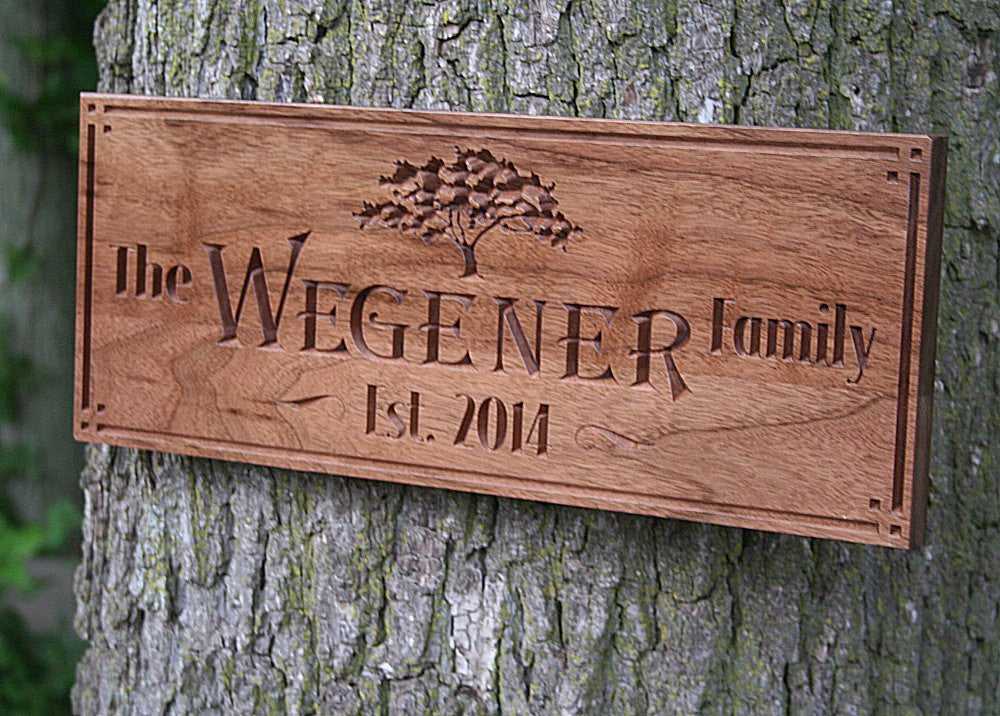 Custom-Wood-Sign-for-Cabin-with-Tree-Personalized-Charm-for-Your-Cabin ...