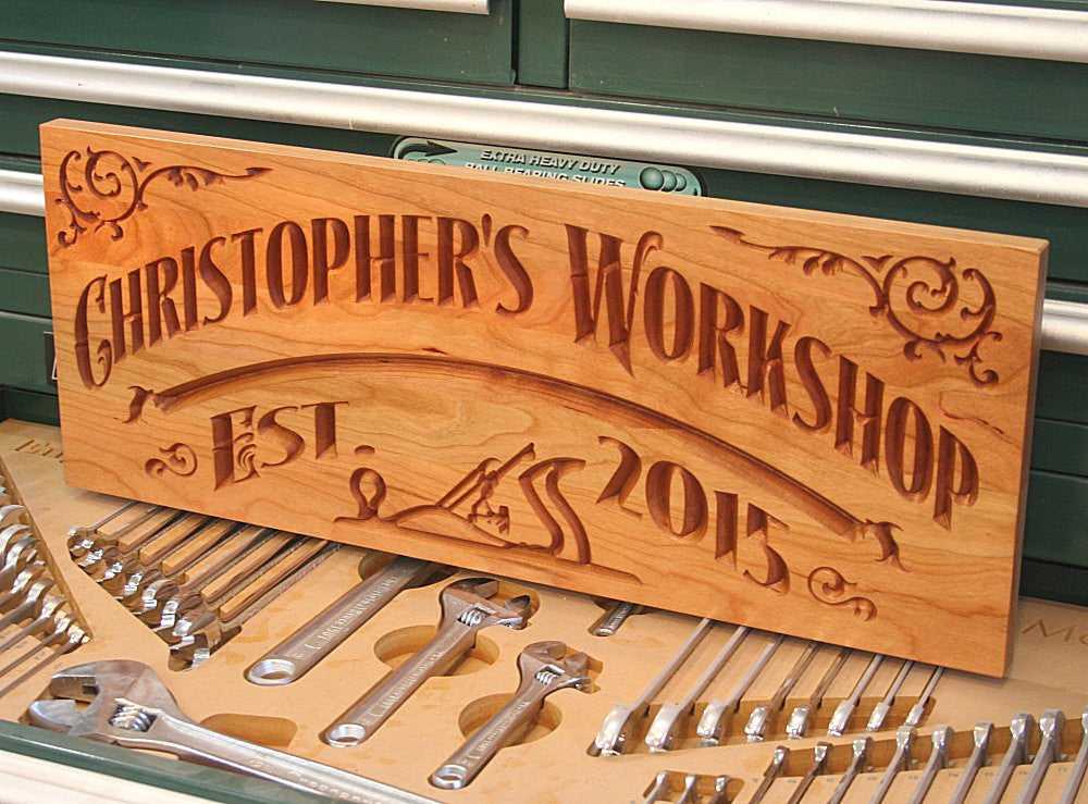 Custom-Workshop-Sign-Rustic-Man-Cave-Sign-with-Hand-Plane-Gift-for ...