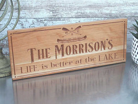 Personalized Family Retreat Sign
