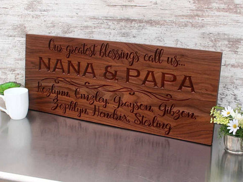 Wood Established Sign
