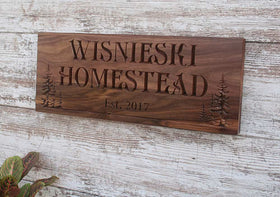 Custom Wooden Cabin Signs