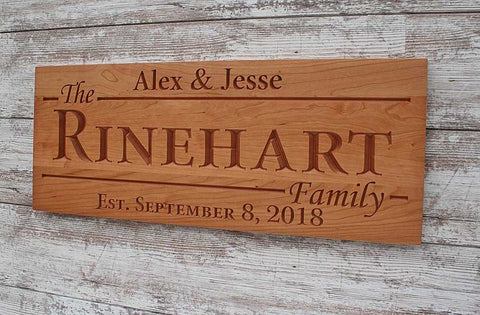 Personalized Family Established Sign