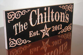 Family Name Wood Sign