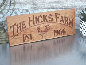 Custom Family Farm Established Sign - Personalized Farm Plaque