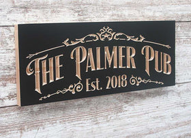 Personalized Family Name Bar Sign