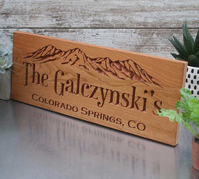 Personalized Mountain Retreat Sign