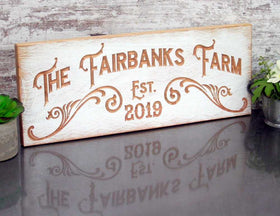 Custom Carved Farm Sign - Artisan Farm Signage