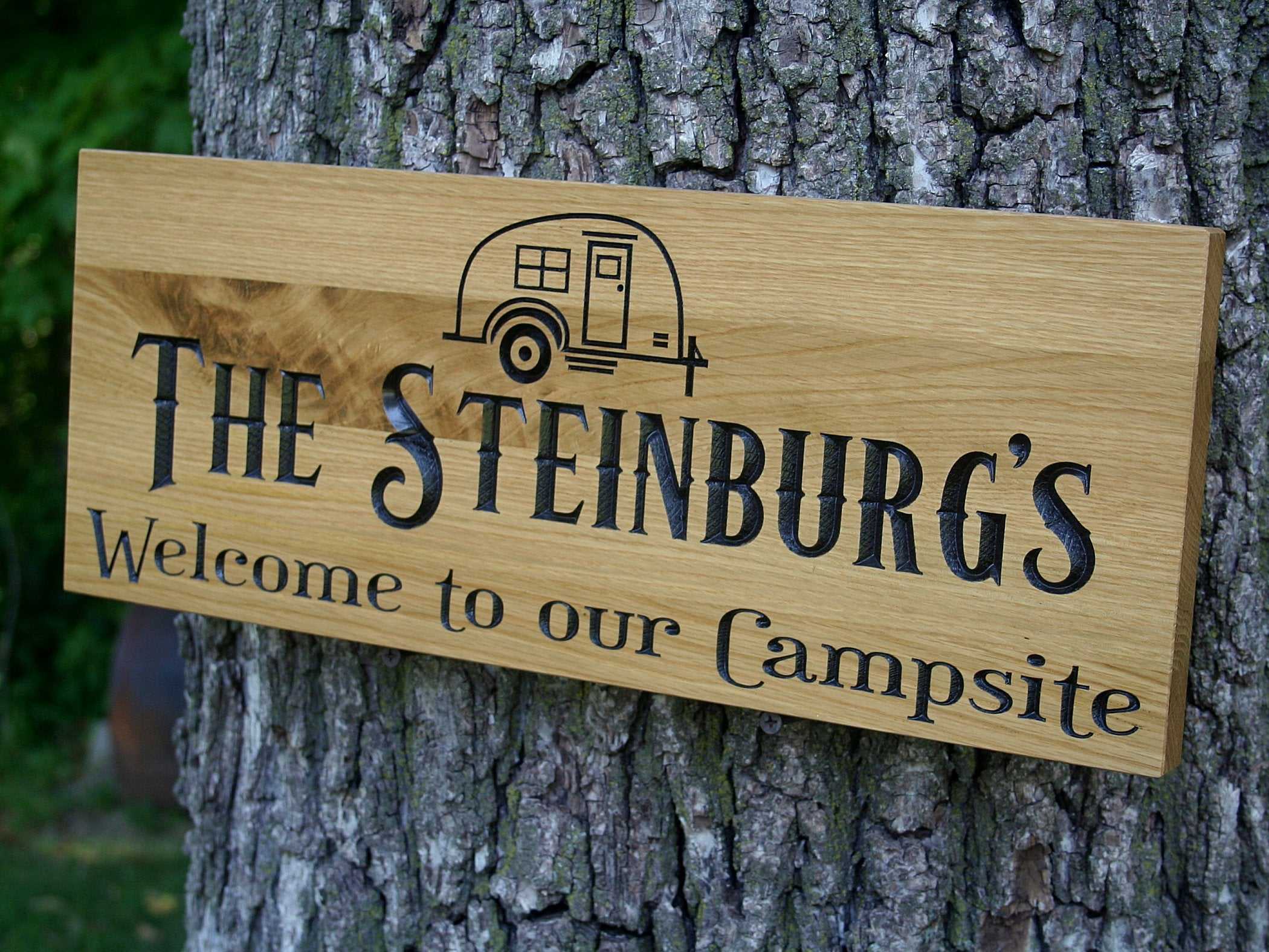 Camping Family Name Signs