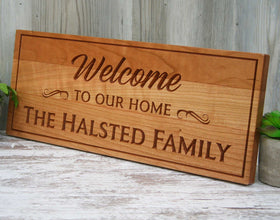 Welcome Home Wooden Sign