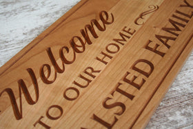 Welcome Home Wooden Sign